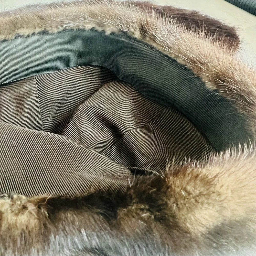 Vintage Genuine Mink Fur Hat and Collar - Picture 8 of 12